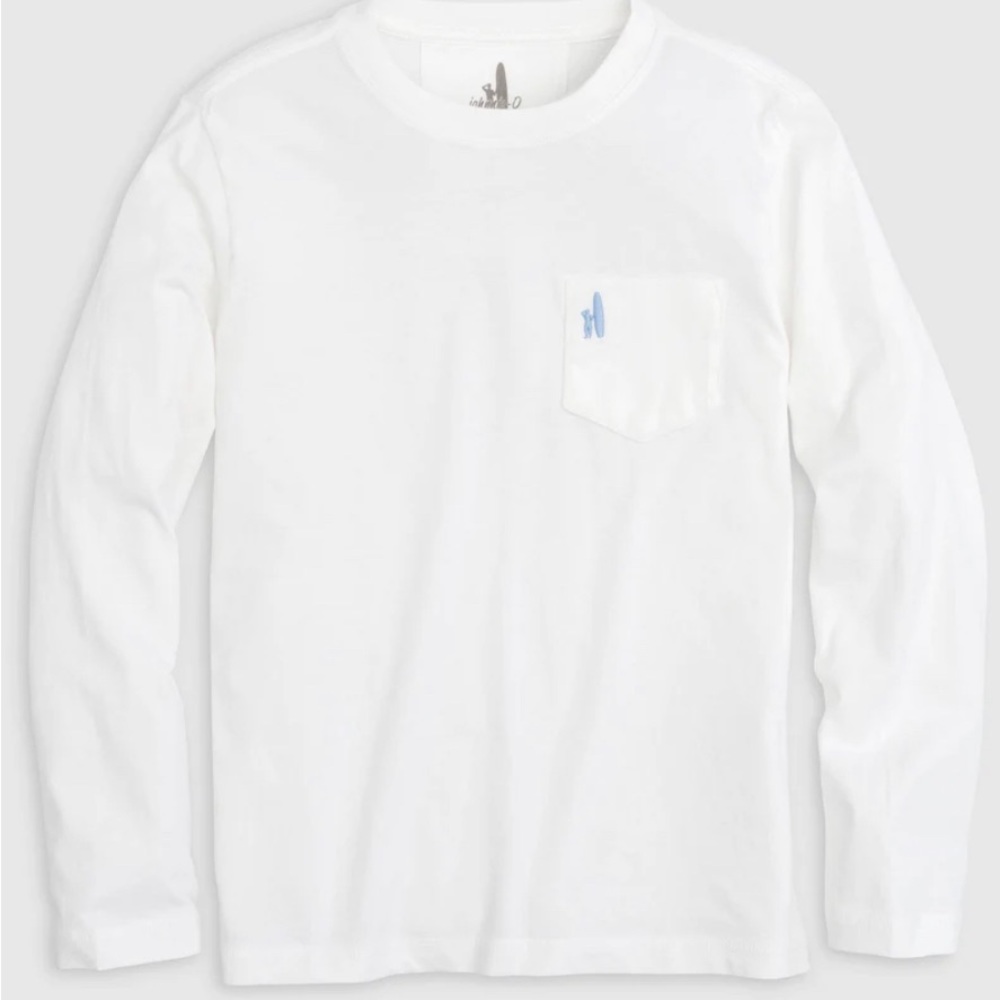 Johnnie-O Brennan Jr Long Sleeve T-Shirt Size 12.  White. Excellent condition.